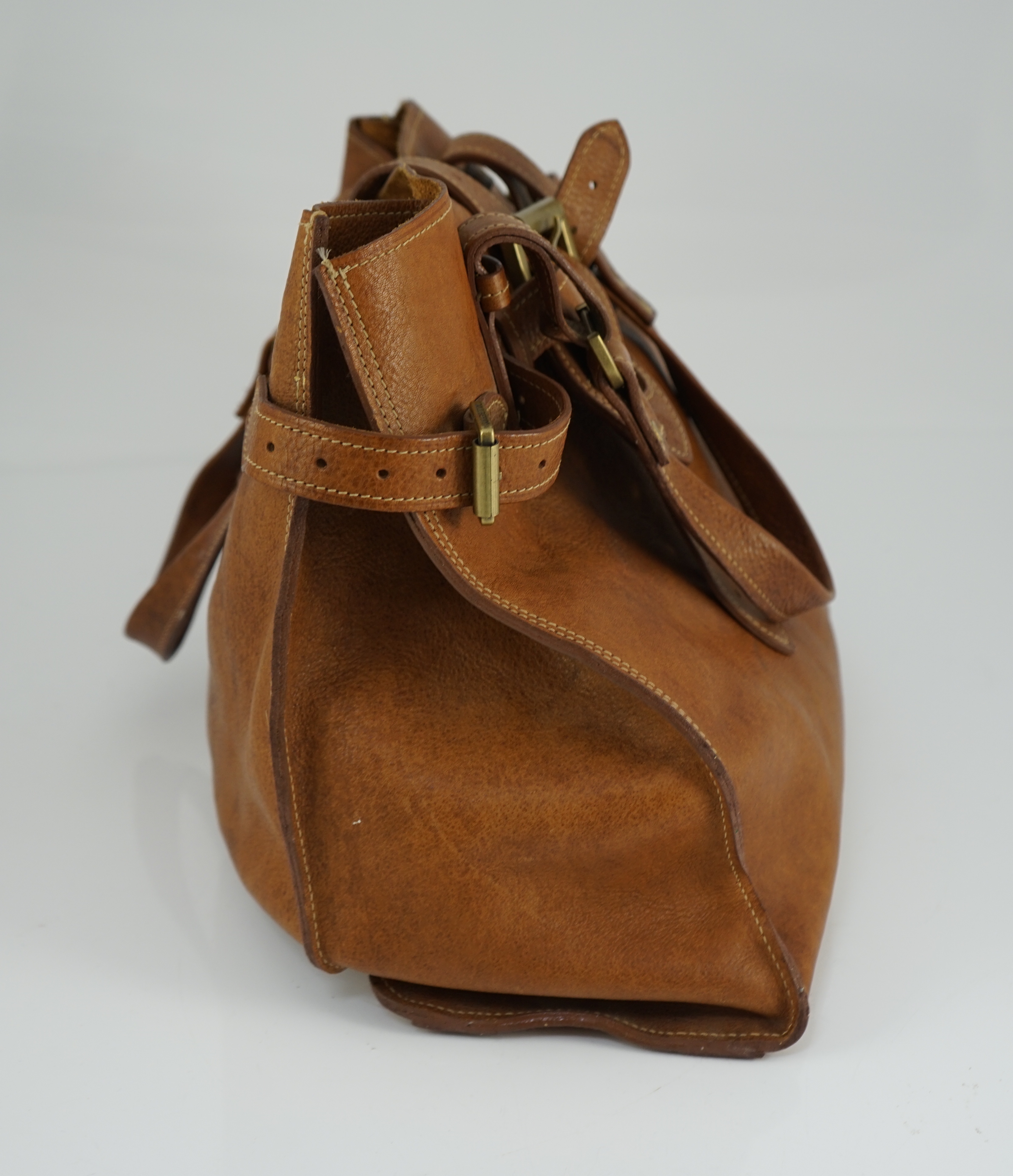 A Mulberry Elgin tote oak Darwin leather handbag, width 34cm, depth 15cm, height 33cm
